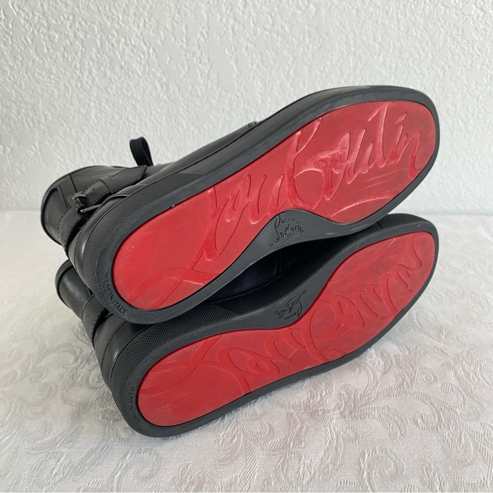 Christian Louboutin black leather Alfie Sneakers - Picture 5 of 11
